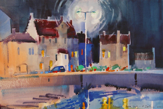 Study, Late Evening, The Gyles, Pittenweem Harbor 