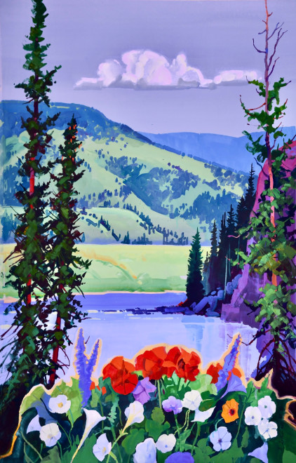 Mountain Flowers, View From My Studio