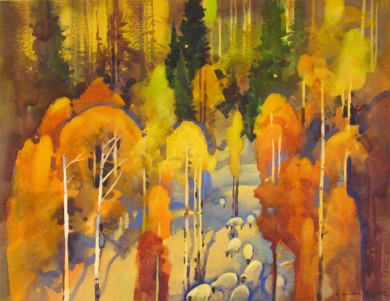 Autumn Sheep Drive by Wolf Creek Pass  18 3/4&quot; X 24 1/2&quot;